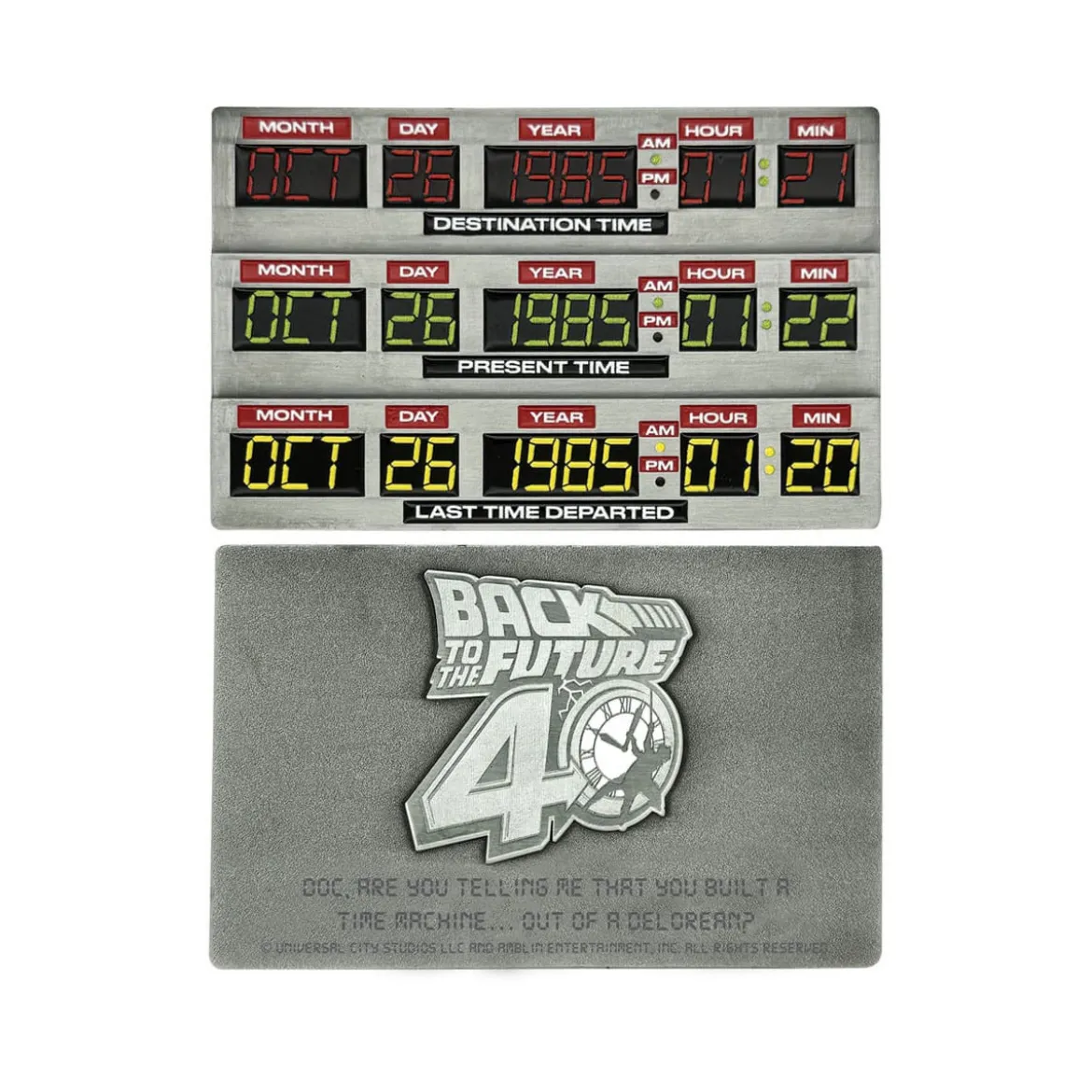 FaNaTtiK - Back To The Future Lingot 40th Anniversary Time Circuits Limited Edition