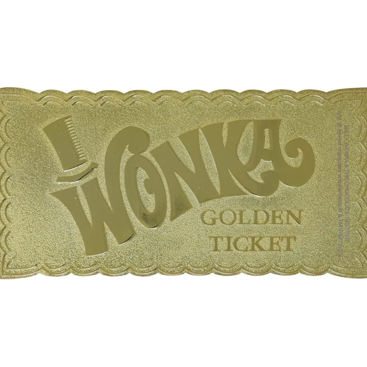 FaNaTtiK - Willy Wonka and the Chocolate Factory replique Golden Ticket Edition Collector