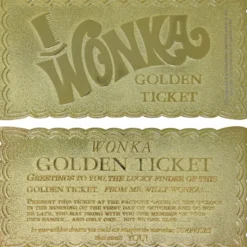 FaNaTtiK - Willy Wonka and the Chocolate Factory replique Golden Ticket Edition Collector