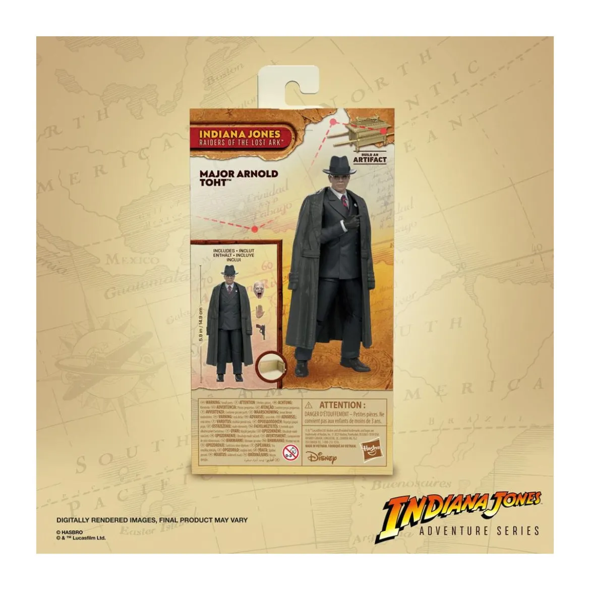 Hasbro - Major Arnold Toht - Indiana Jones Adventure Series: Les Aventuriers de l'arche perdue 1/12