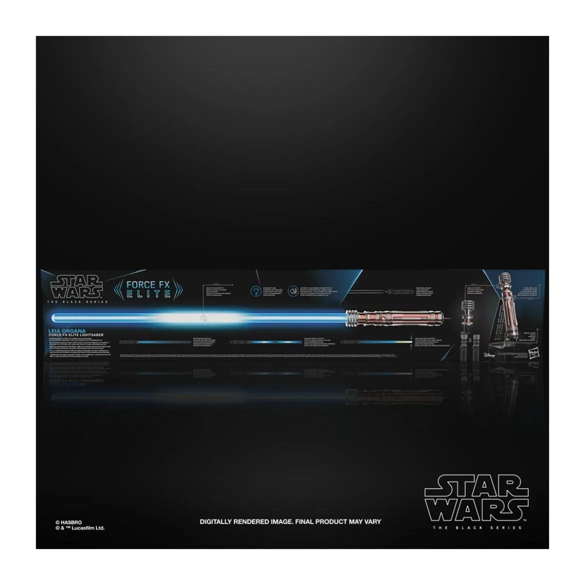 Hasbro - Sabre Laser Leia Organa Force Fx Lightsaber - Black Serie Replica Elite