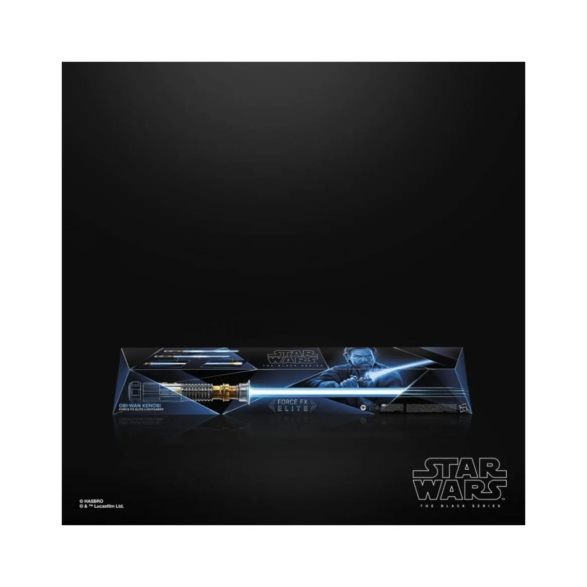 Hasbro - Sabre Laser Obi-Wan Kenobi Force Fx Lightsaber - Black Serie Replica Elite