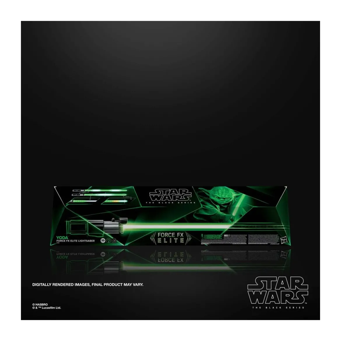 Hasbro - Sabre Laser Yoda Force Fx Lightsaber - Black Serie Replica Elite