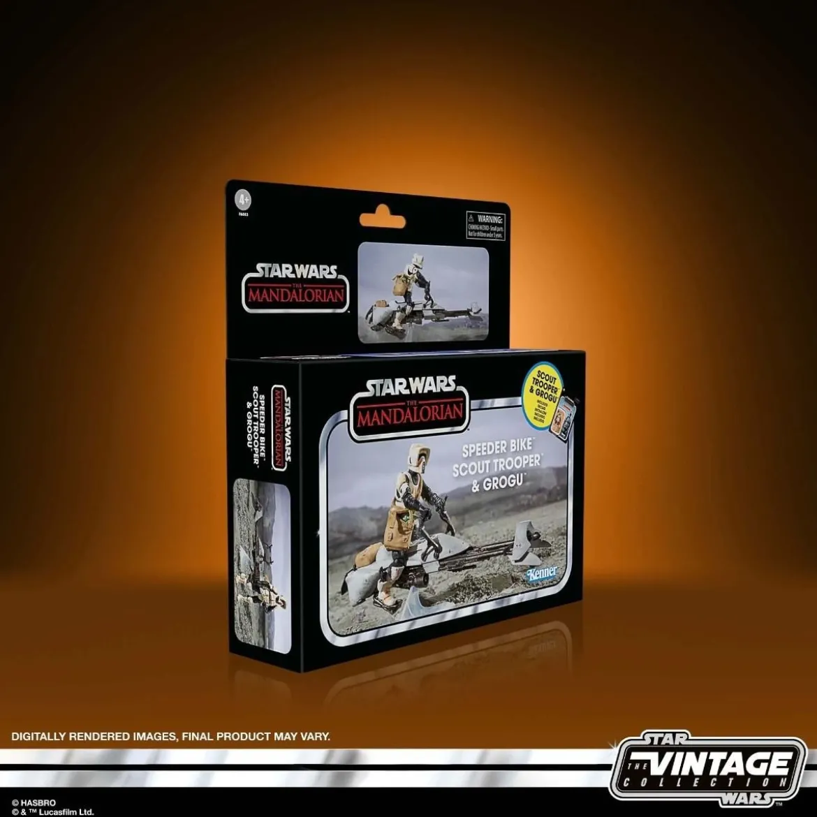Hasbro - Star Wars The Vintage Collection - Speeder Bike, Scout Trooper & Grogu - The Mandalorian