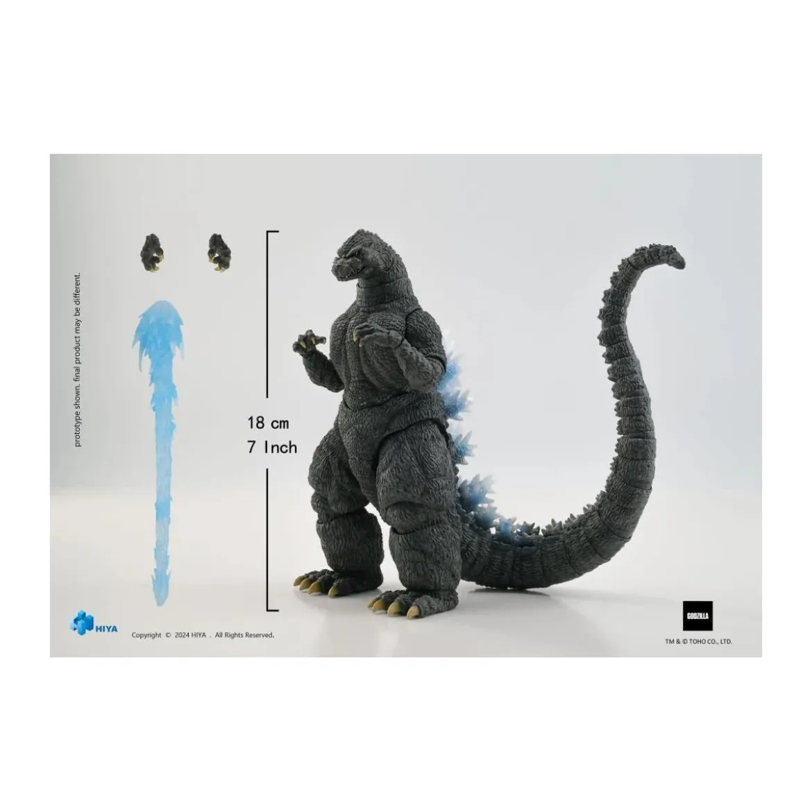 HIYA TOYS - Exquisite Basic Series 1/12 - Godzilla vs King Ghidorah (1991) Heat Ray Hokkaido Version