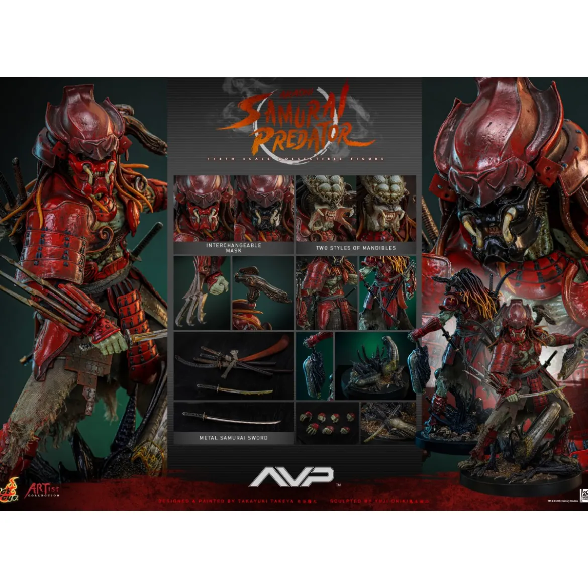 Hot Toys Alien vs. Predator Akaoni Samurai Predator 1/6