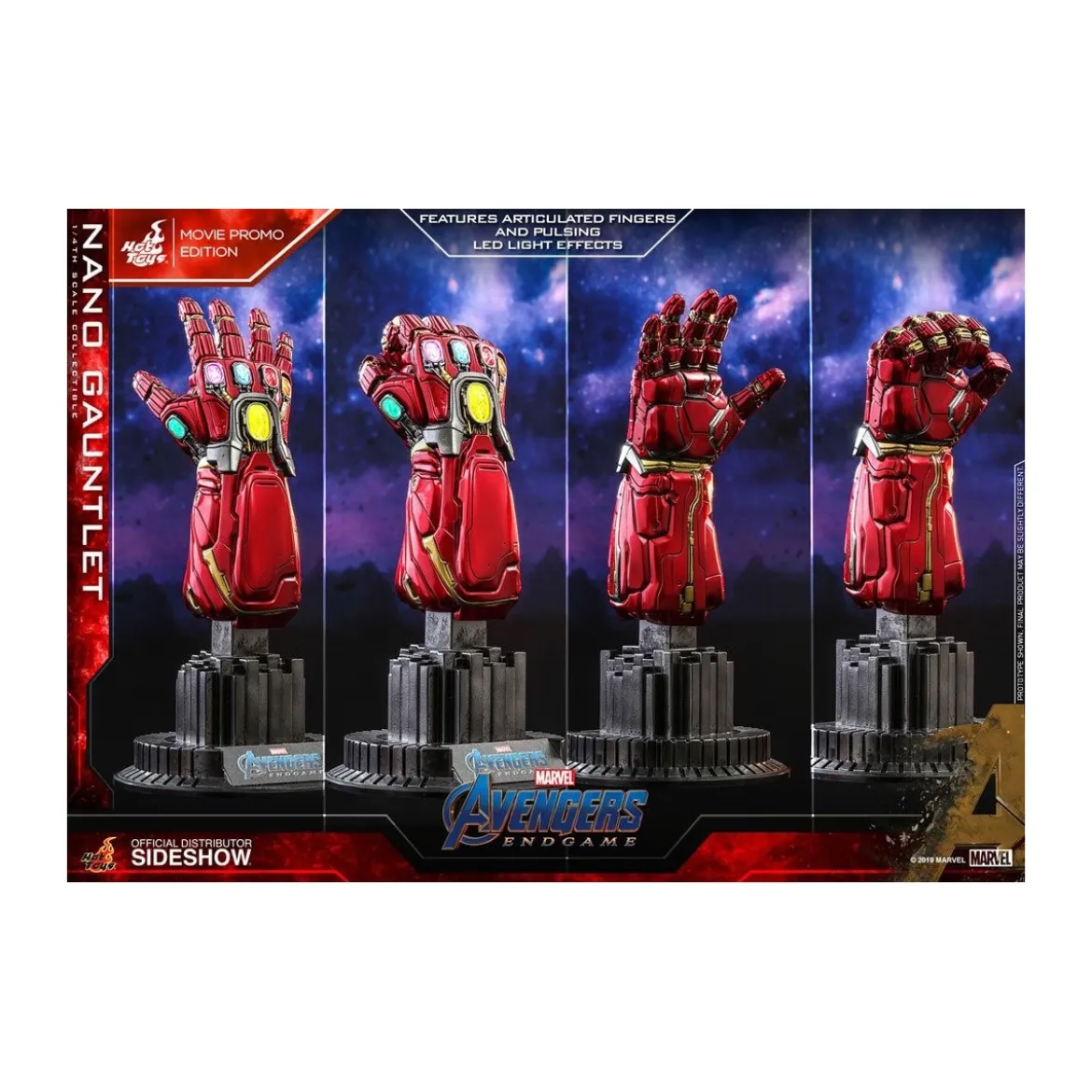 Hot Toys Avengers Endgame réplique 1/4 Nano Gauntlet Movie Promo Edition - 19cm