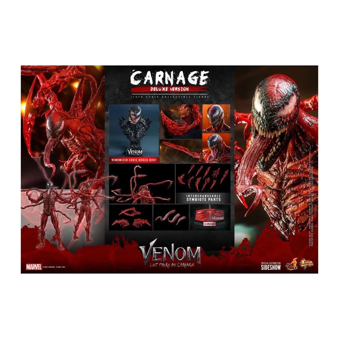 Hot Toys - Carnage Deluxe Version - Venom: Let There Be Carnage Movie Masterpiece 1/6