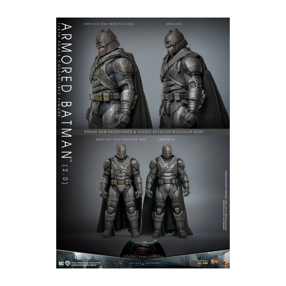 Hot Toys - DC Comics - Armored Batman 2.0 - Batman v Superman - MMS 1/6