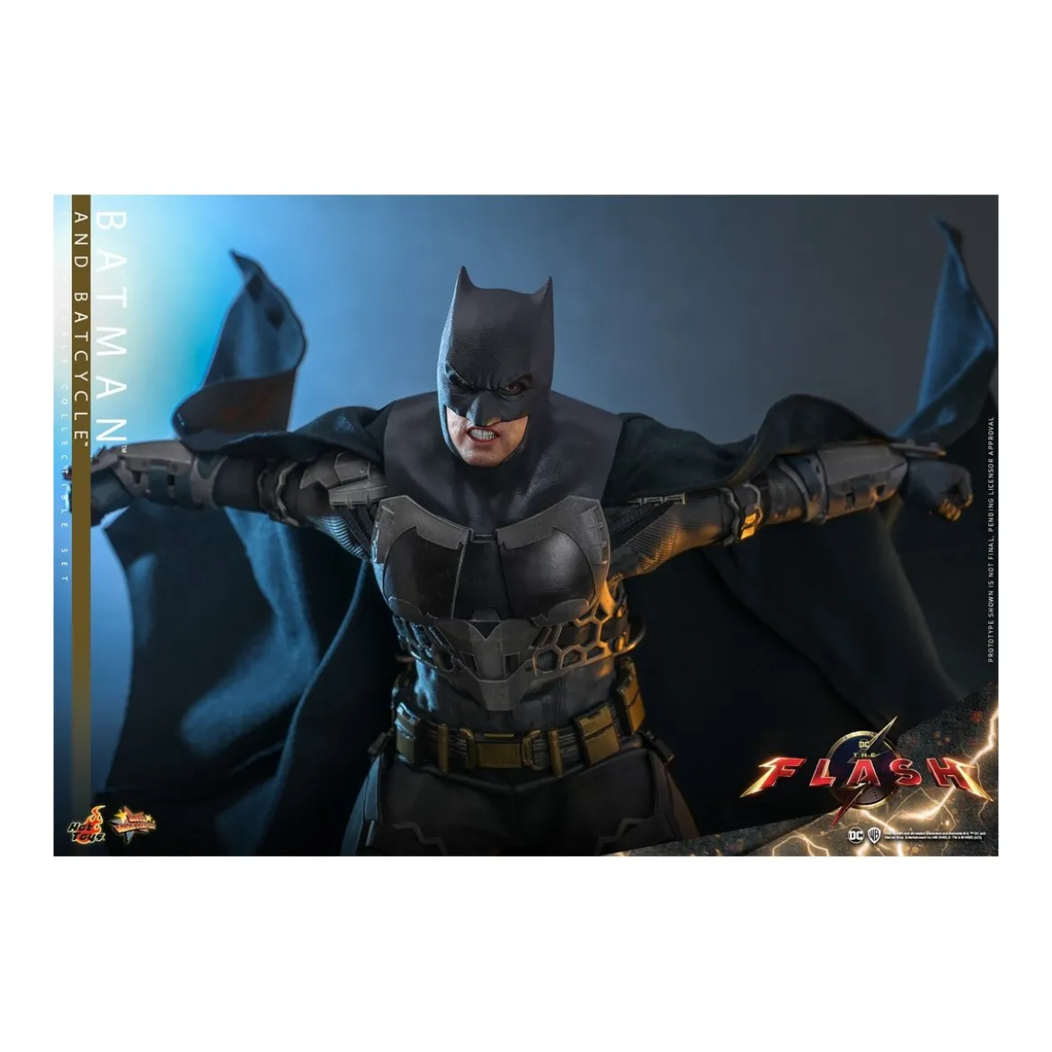 Hot Toys - DC Comics - Batman (Affleck) and Batcycle 1:6 Scale Figure Set The Flash - Movie Masterpiece 1/6