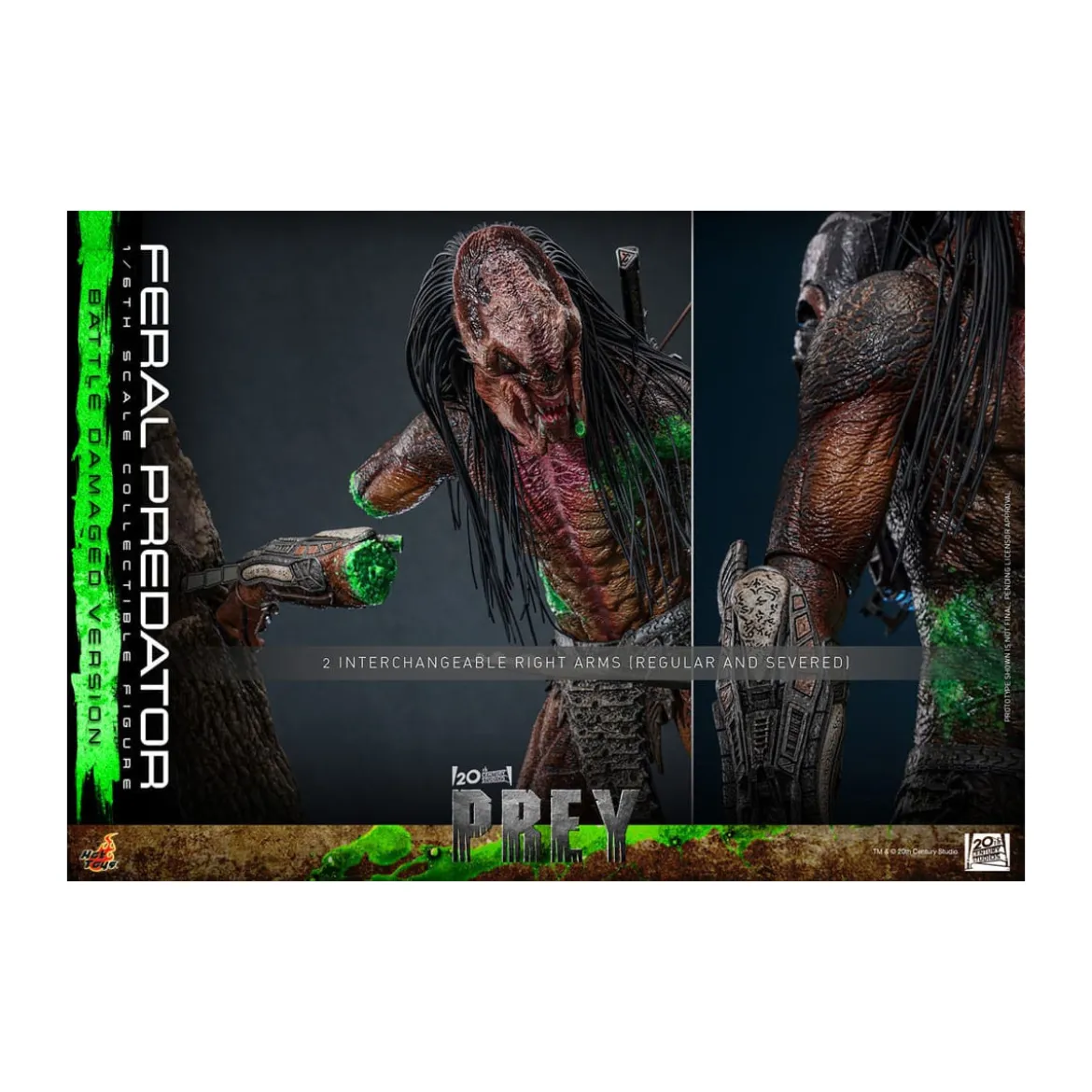 Hot Toys - Feral Predator (Battle Damaged Version) MMS 1/6 - Prey