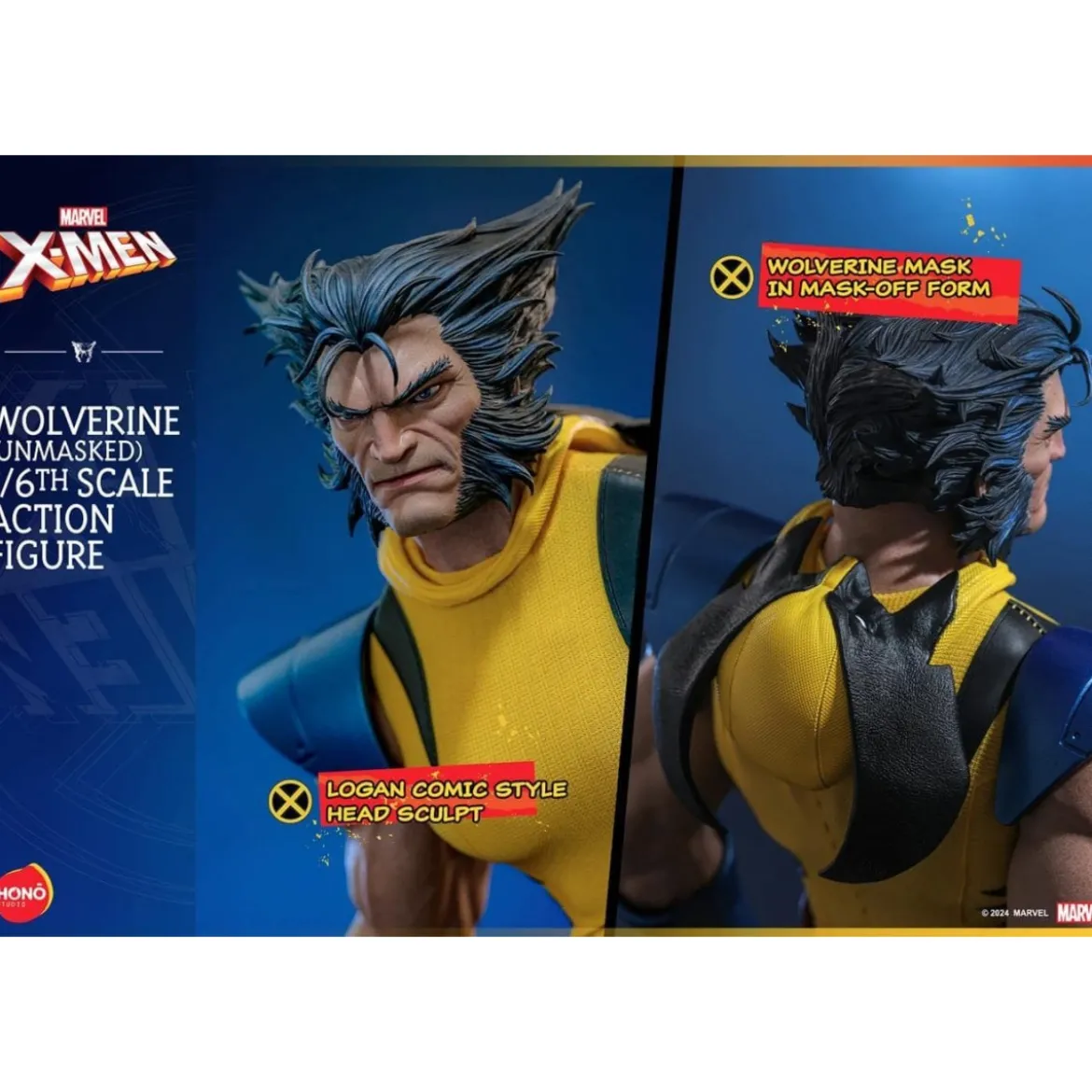 Hot Toys/Hono Studio - Marvel X-Men - Wolverine Unmasked 1/6