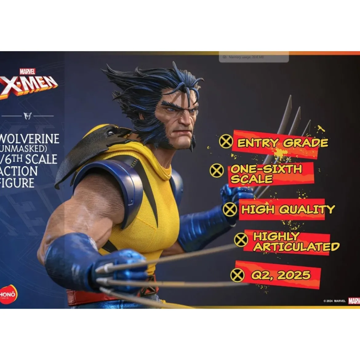 Hot Toys/Hono Studio - Marvel X-Men - Wolverine Unmasked 1/6