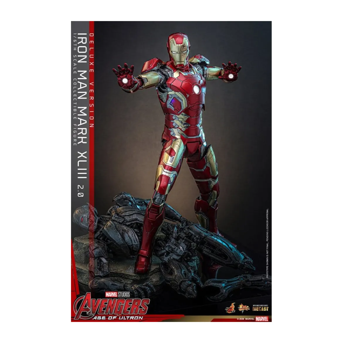 Hot Toys Iron Man Avengers 2 Age of Ultron - Iron Man Mark XLIII (2.0) Deluxe Version Die Cast MMS 1/6