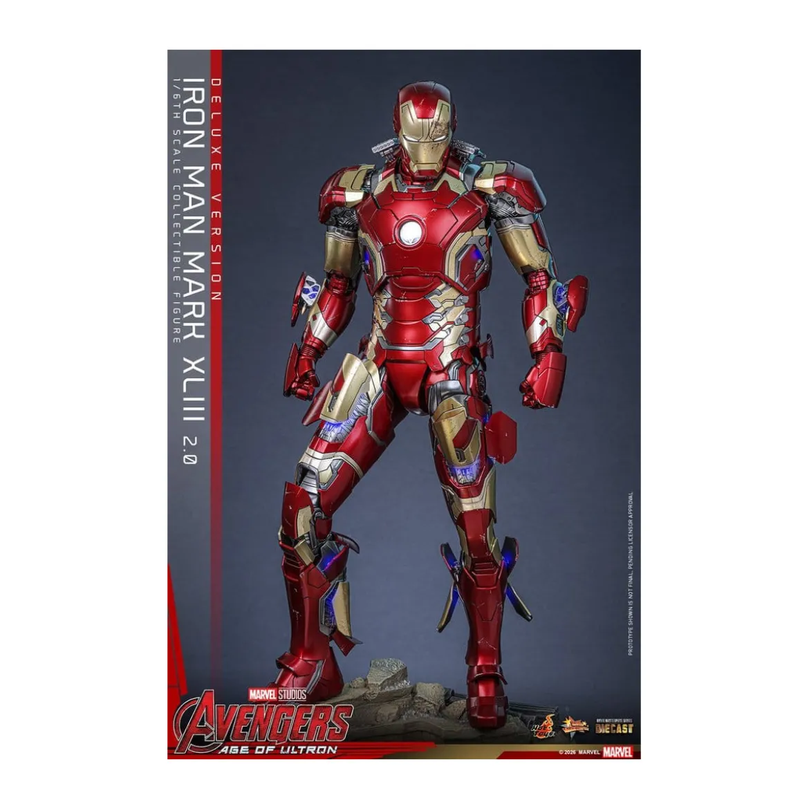 Hot Toys Iron Man Avengers 2 Age of Ultron - Iron Man Mark XLIII (2.0) Deluxe Version Die Cast MMS 1/6