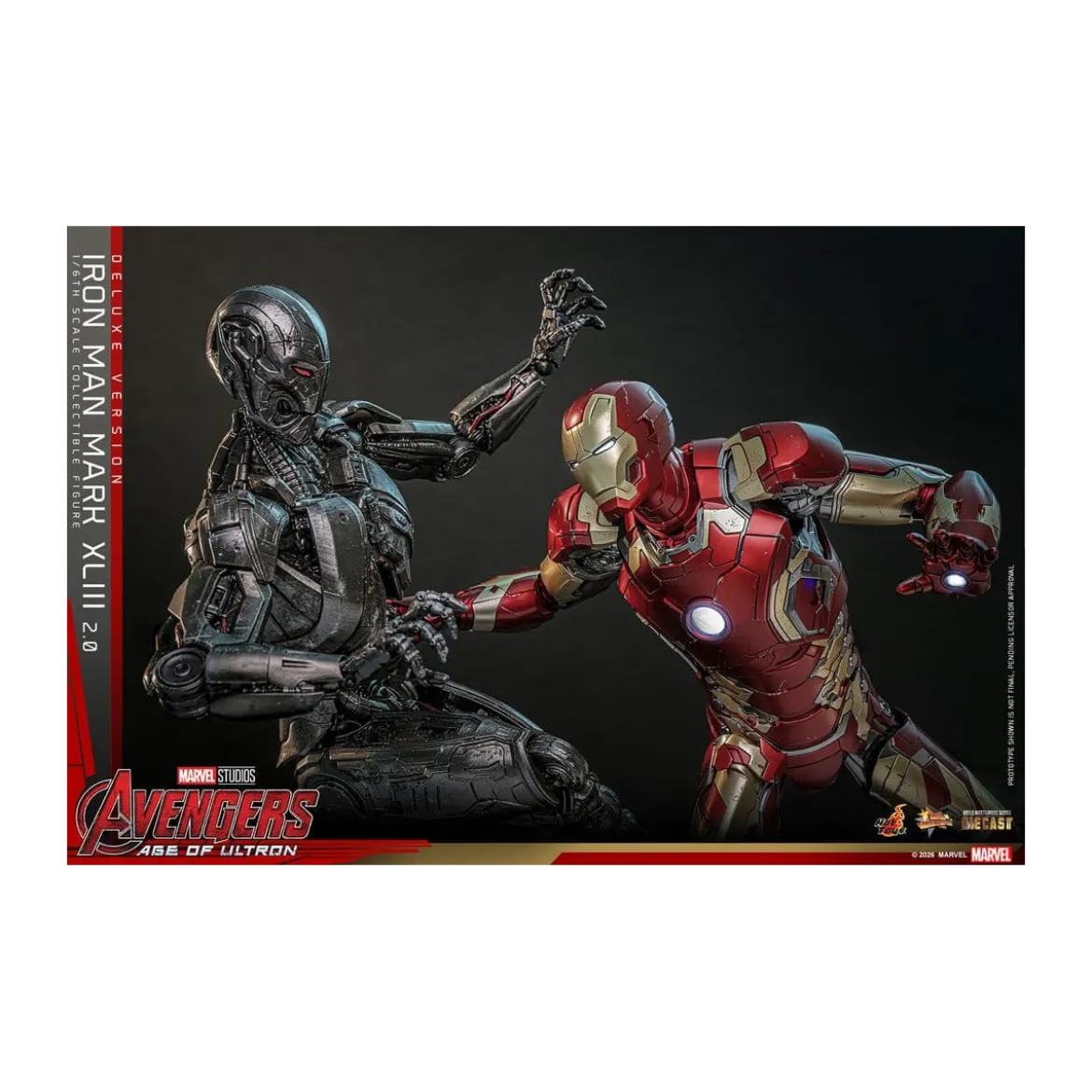 Hot Toys Iron Man Avengers 2 Age of Ultron - Iron Man Mark XLIII (2.0) Deluxe Version Die Cast MMS 1/6