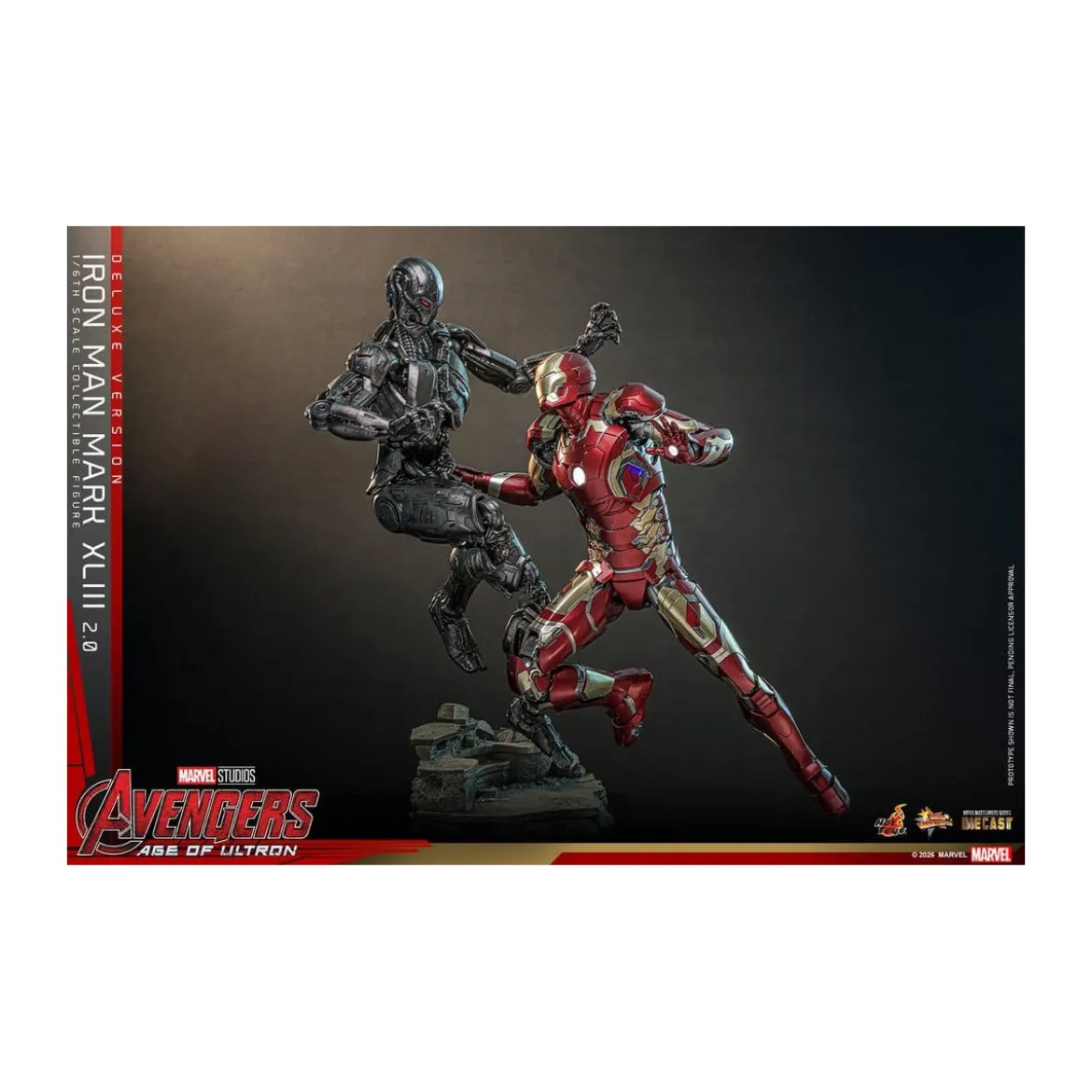 Hot Toys Iron Man Avengers 2 Age of Ultron - Iron Man Mark XLIII (2.0) Deluxe Version Die Cast MMS 1/6
