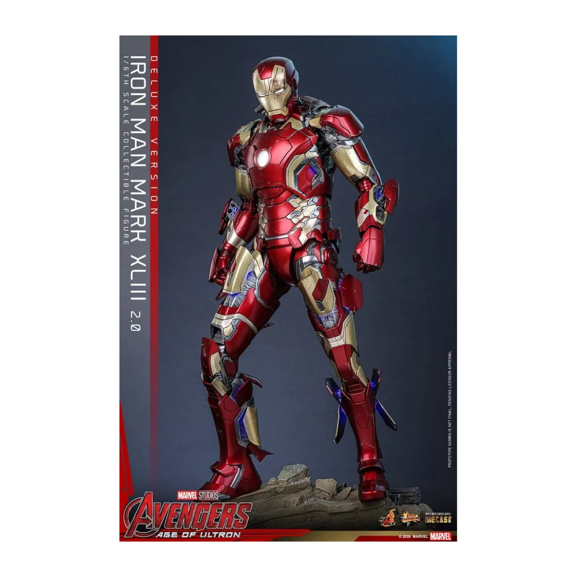 Hot Toys Iron Man Avengers 2 Age of Ultron - Iron Man Mark XLIII (2.0) Deluxe Version Die Cast MMS 1/6