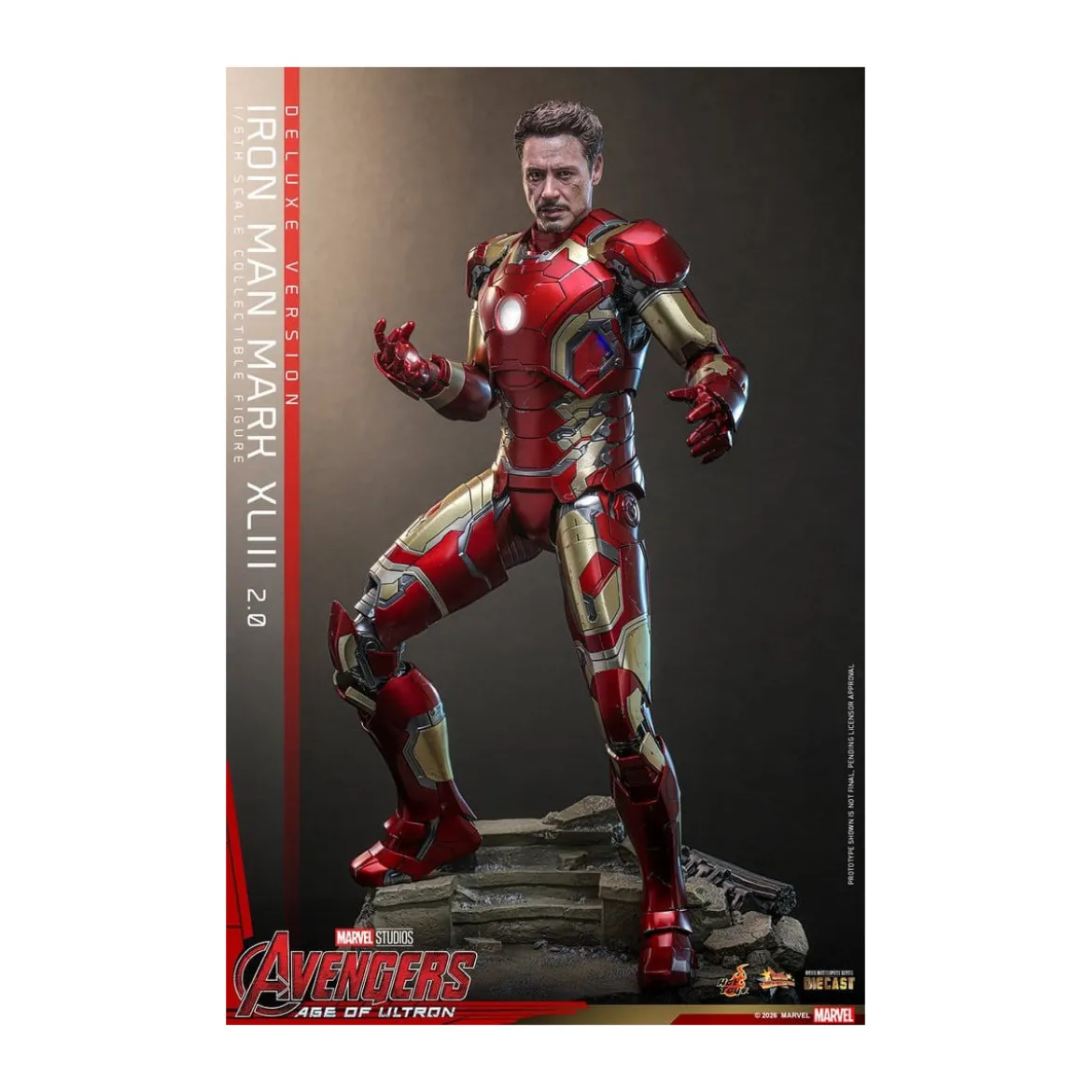 Hot Toys Iron Man Avengers 2 Age of Ultron - Iron Man Mark XLIII (2.0) Deluxe Version Die Cast MMS 1/6