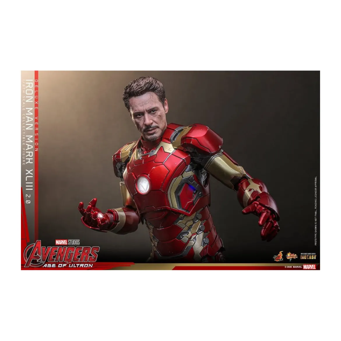 Hot Toys Iron Man Avengers 2 Age of Ultron - Iron Man Mark XLIII (2.0) Deluxe Version Die Cast MMS 1/6