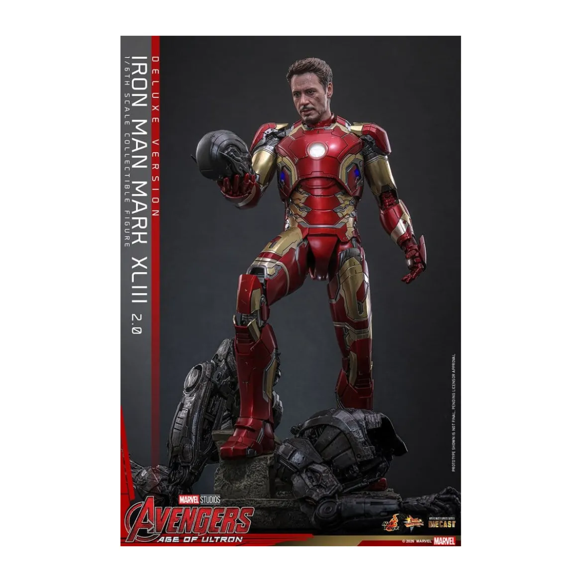 Hot Toys Iron Man Avengers 2 Age of Ultron - Iron Man Mark XLIII (2.0) Deluxe Version Die Cast MMS 1/6