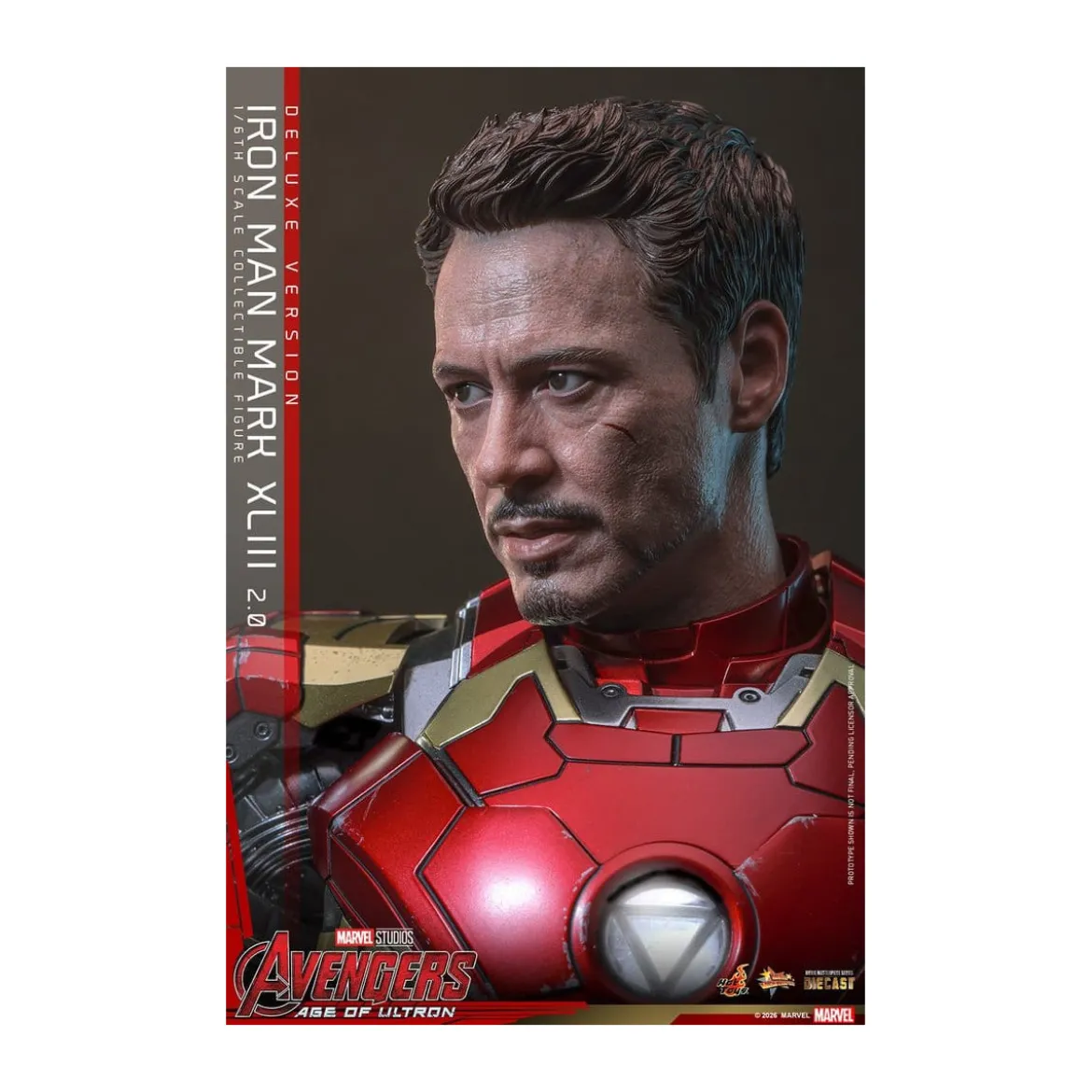 Hot Toys Iron Man Avengers 2 Age of Ultron - Iron Man Mark XLIII (2.0) Deluxe Version Die Cast MMS 1/6