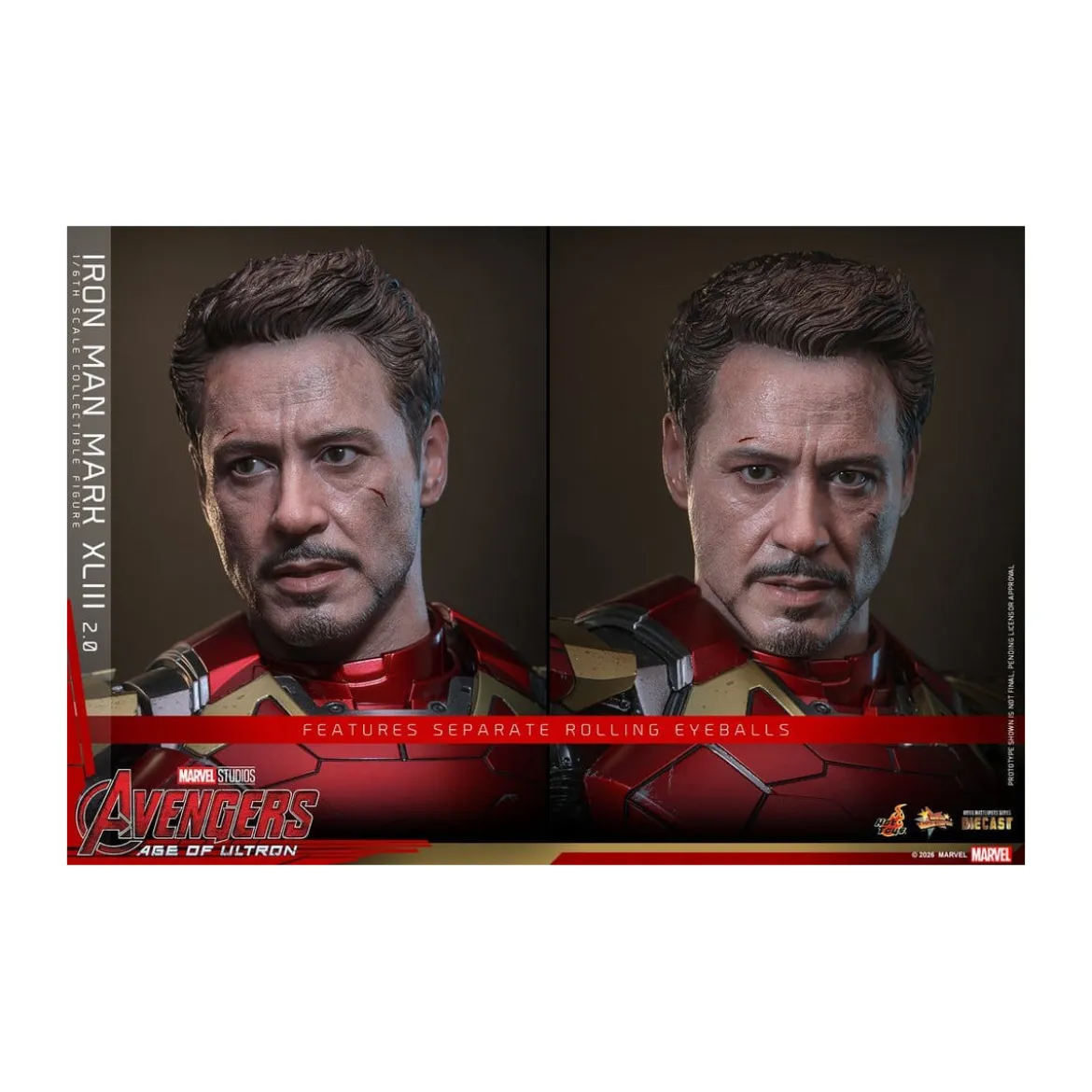 Hot Toys Iron Man Avengers 2 Age of Ultron - Iron Man Mark XLIII (2.0) Die Cast MMS 1/6
