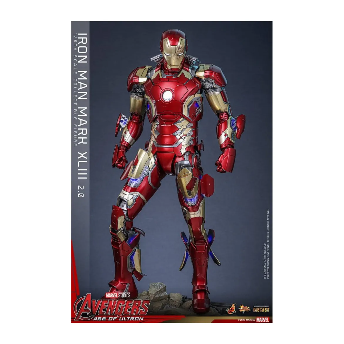 Hot Toys Iron Man Avengers 2 Age of Ultron - Iron Man Mark XLIII (2.0) Die Cast MMS 1/6