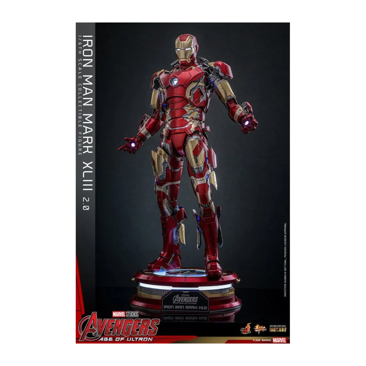 Hot Toys Iron Man Avengers 2 Age of Ultron - Iron Man Mark XLIII (2.0) Die Cast MMS 1/6