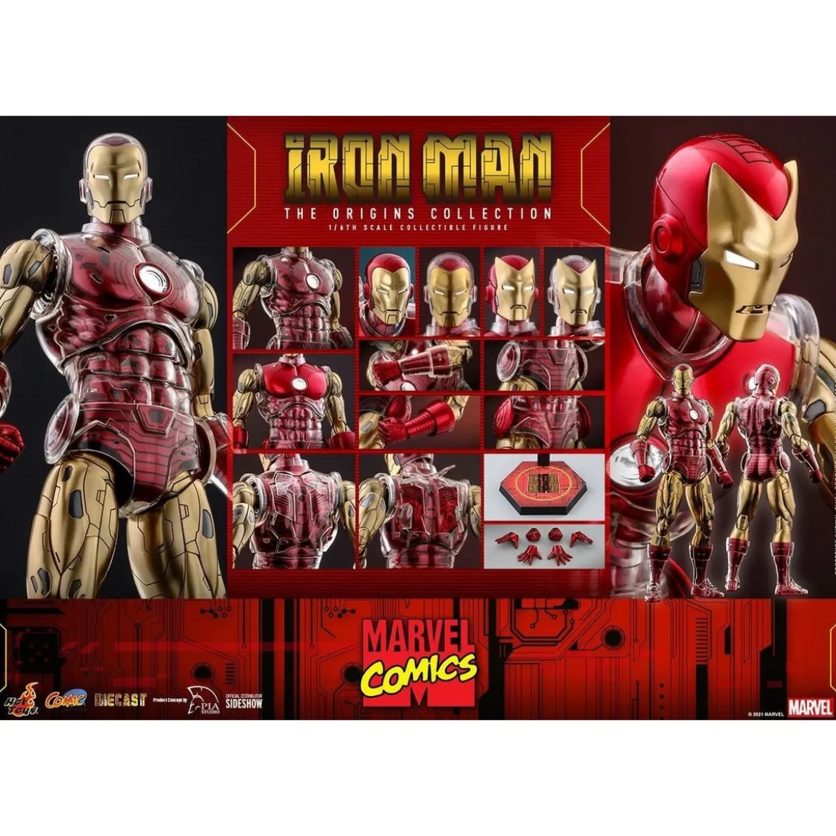 Hot toys - Iron Man - Marvel The Origins Collection Comic figurine 1/6