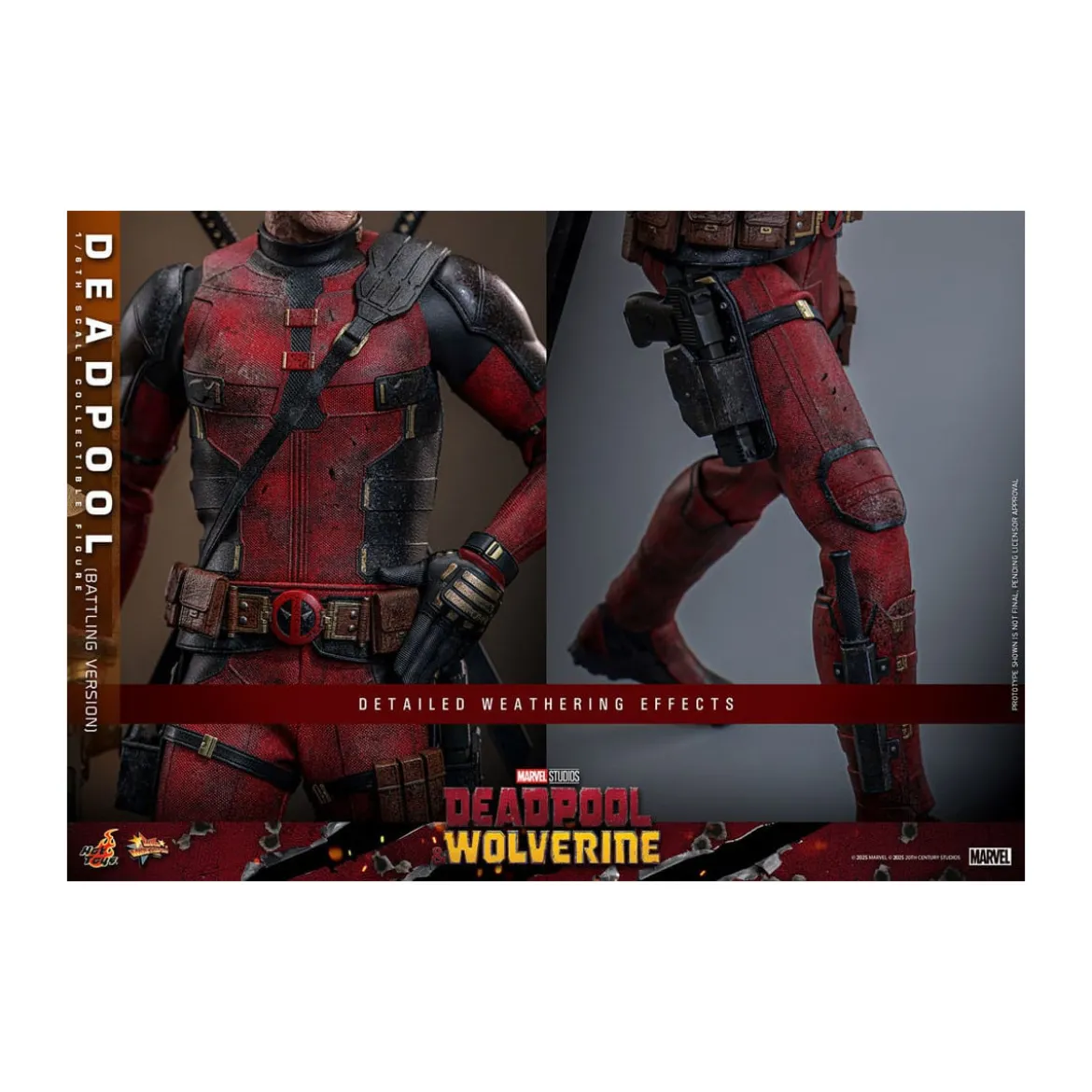 Hot Toys Marvel Deadpool & Wolverine - Deadpool (Battling Version) MMS 1/6