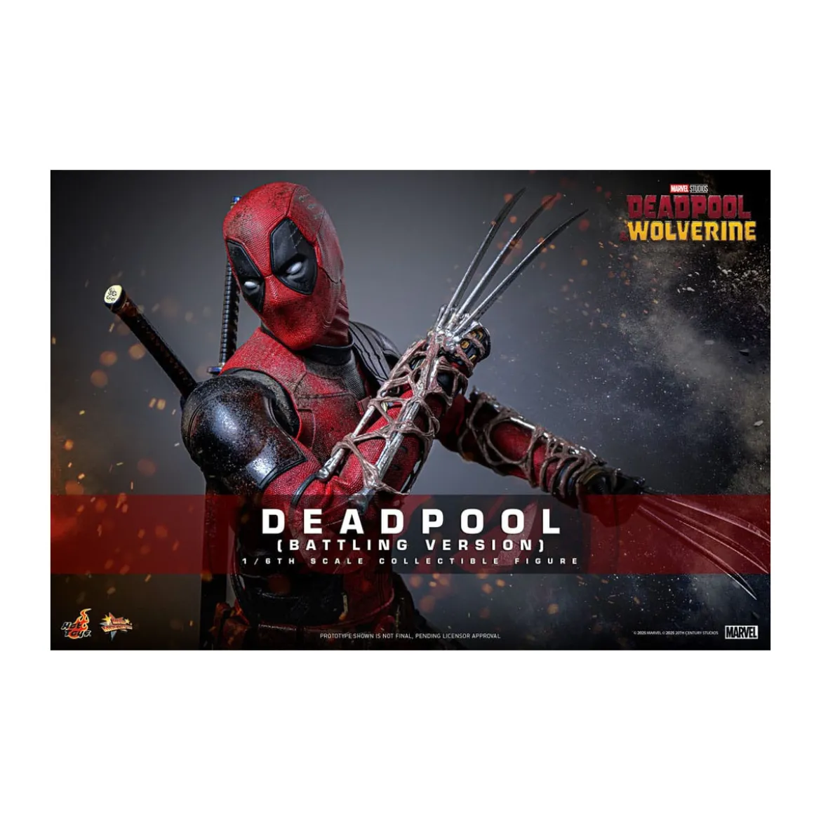 Hot Toys Marvel Deadpool & Wolverine - Deadpool (Battling Version) MMS 1/6