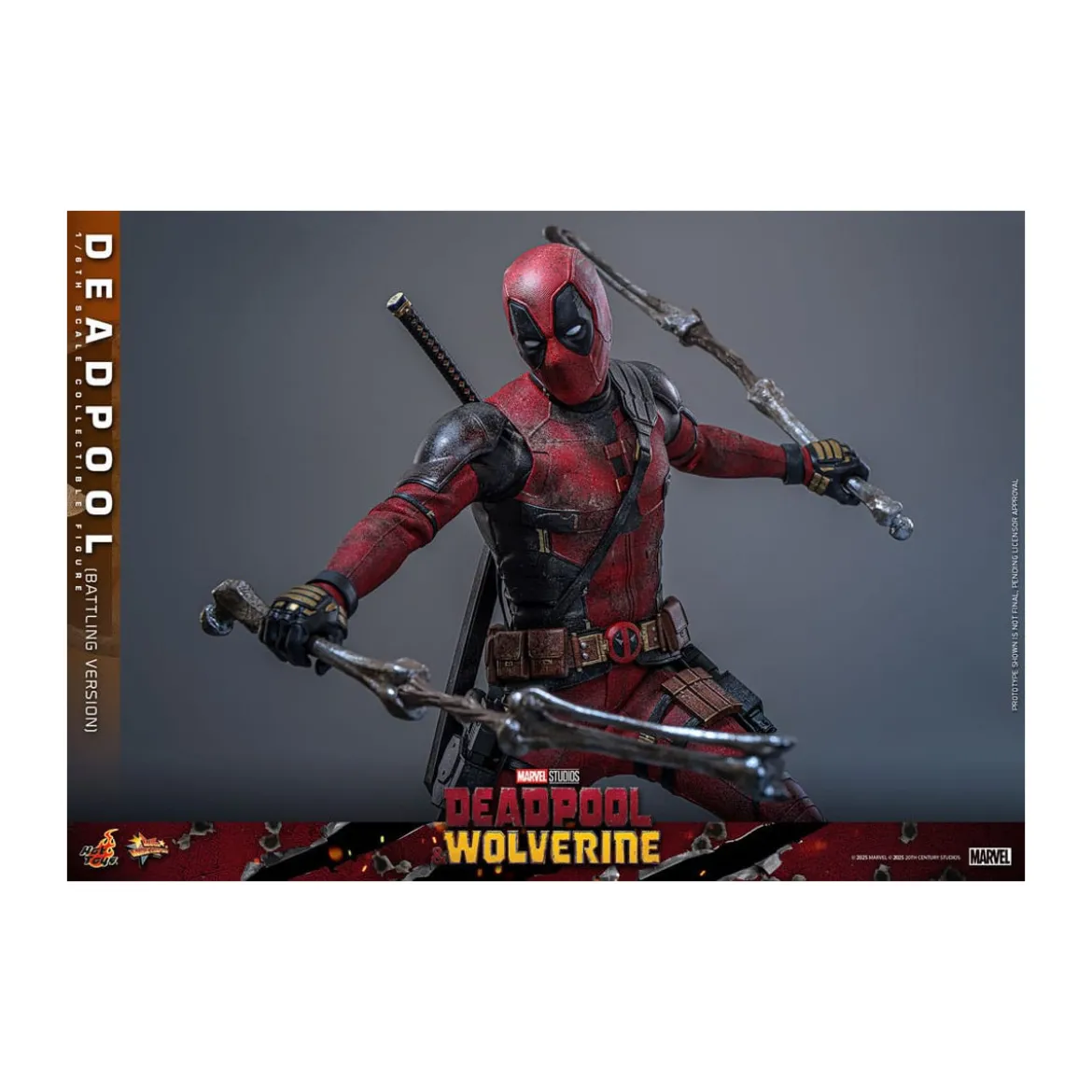 Hot Toys Marvel Deadpool & Wolverine - Deadpool (Battling Version) MMS 1/6