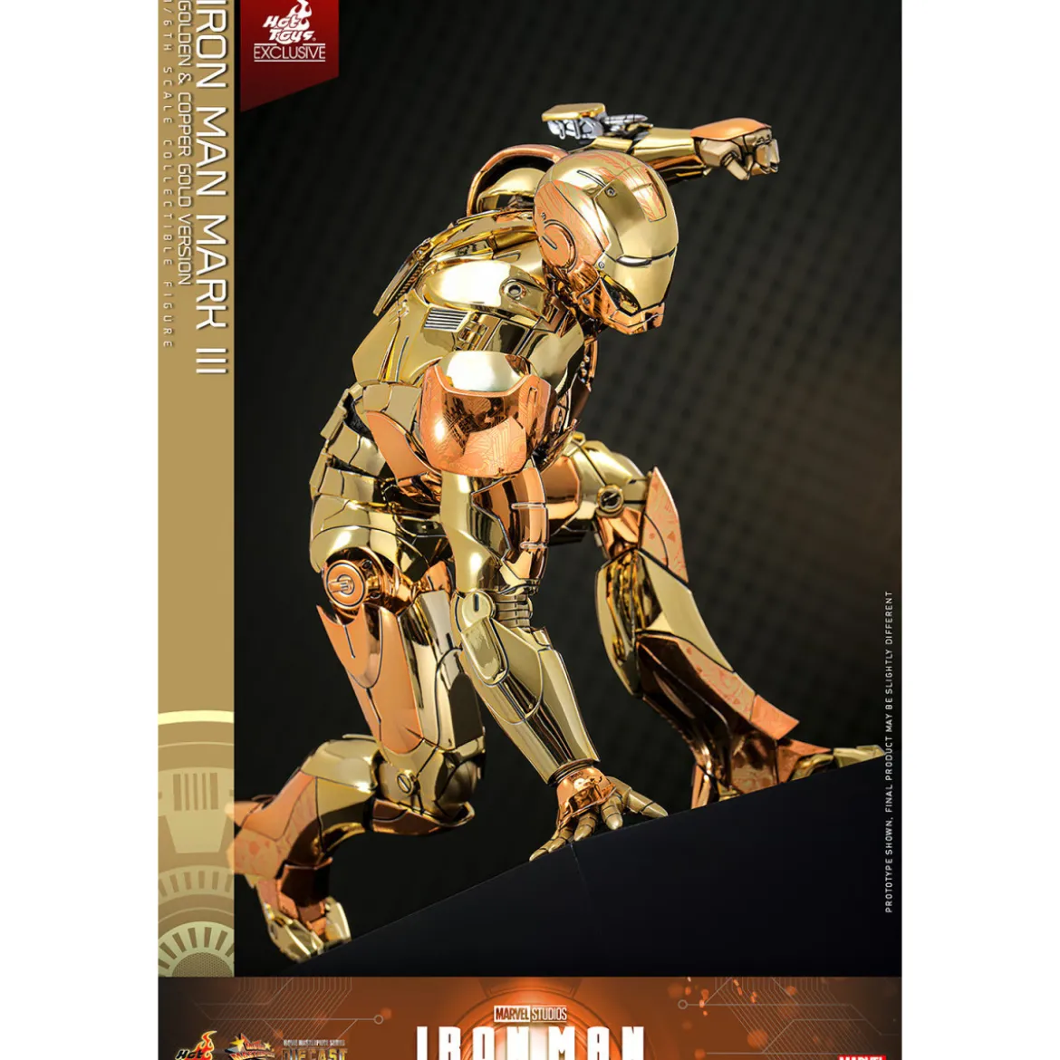 Hot Toys Marvel - Iron Man Mark III (Golden & Copper Gold Version) Die Cast MMS 1/6 - Hot Toys Exclusive