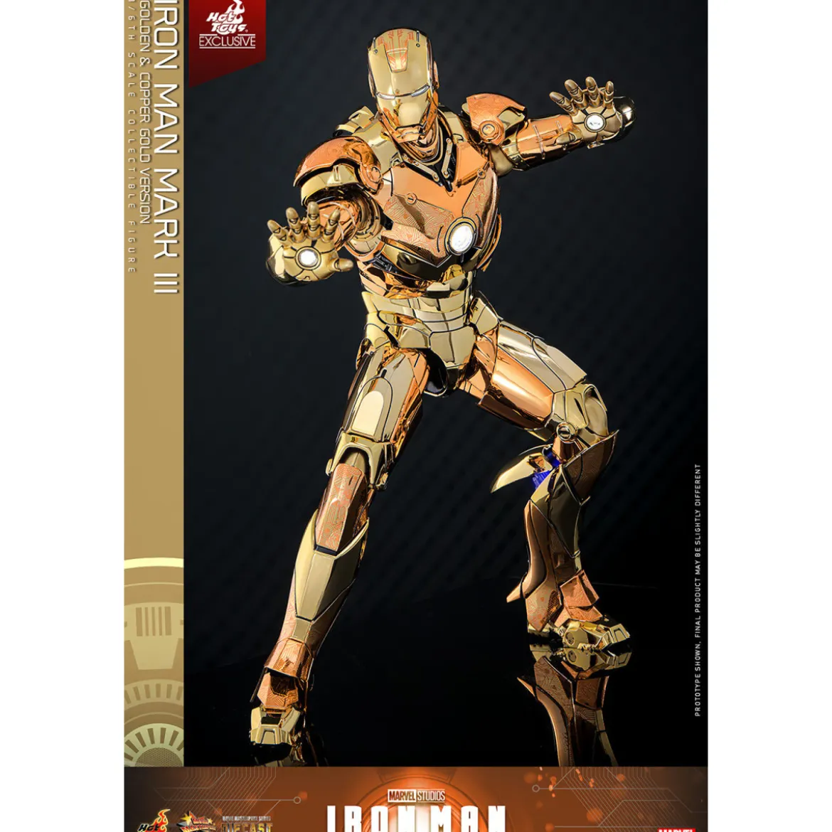 Hot Toys Marvel - Iron Man Mark III (Golden & Copper Gold Version) Die Cast MMS 1/6 - Hot Toys Exclusive