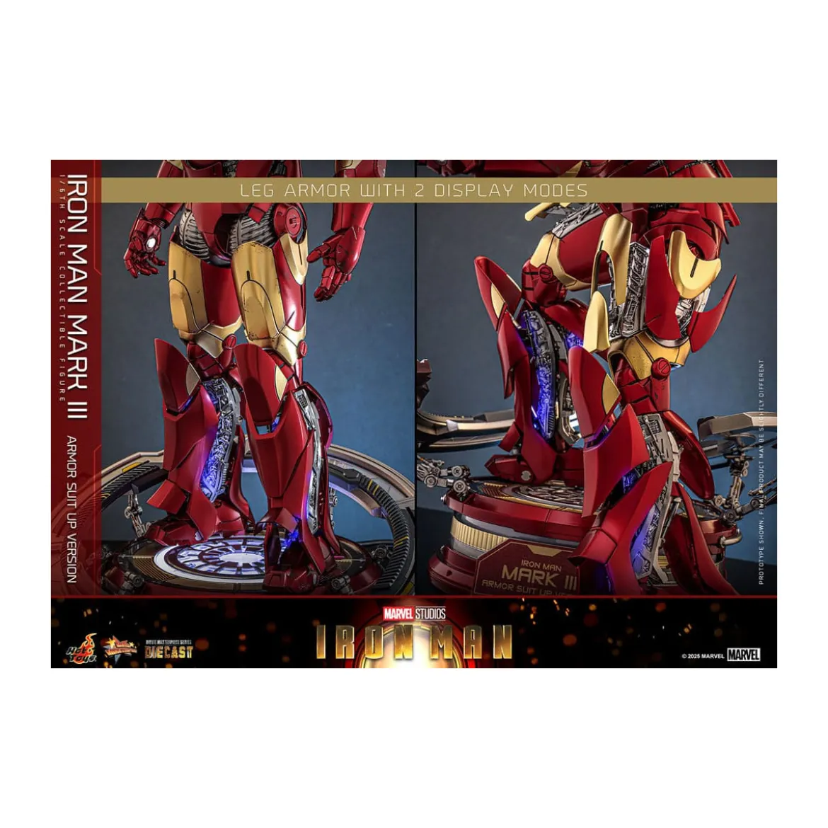 Hot Toys Marvel - Iron Man Mark III (Armor Suit Up Version) Die Cast MMS 1/6