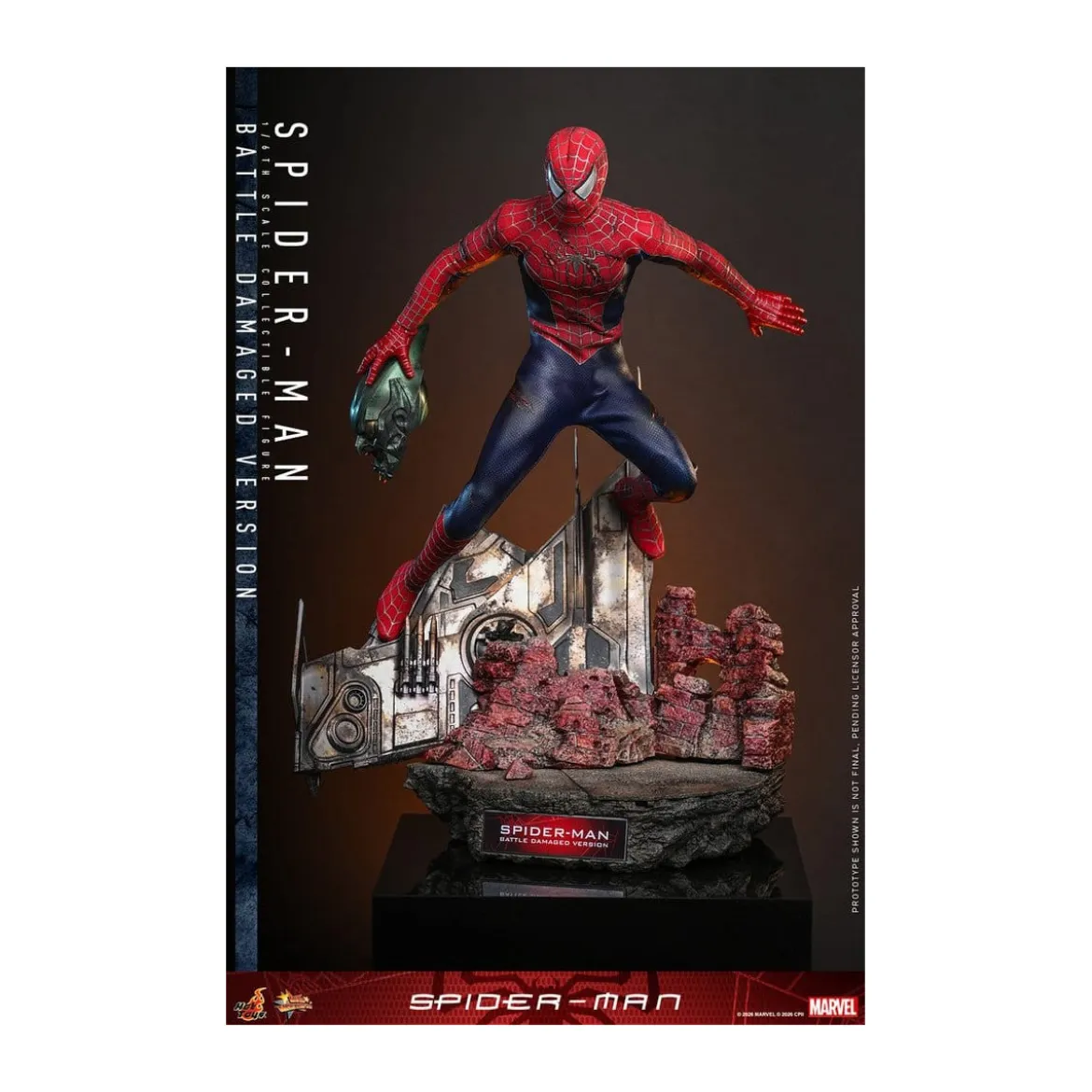 Hot Toys Marvel - Spider-Man (Battle Damaged Version) - Spider-Man (2002) Movie Masterpiece 1/6