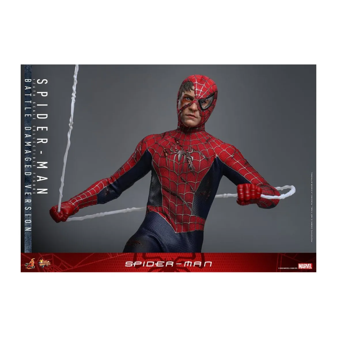 Hot Toys Marvel - Spider-Man (Battle Damaged Version) - Spider-Man (2002) Movie Masterpiece 1/6