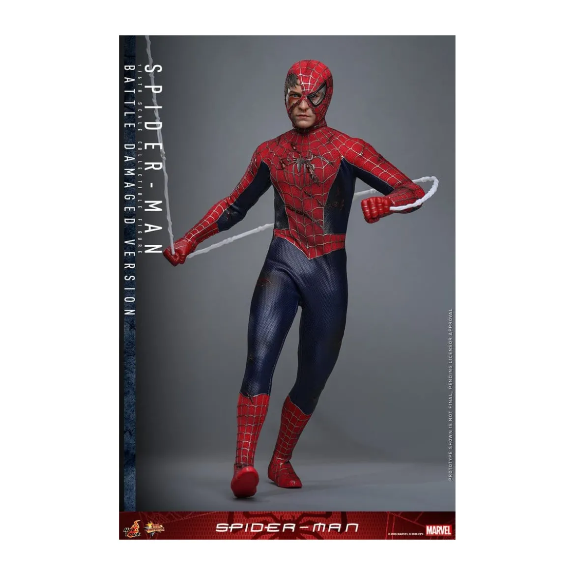 Hot Toys Marvel - Spider-Man (Battle Damaged Version) - Spider-Man (2002) Movie Masterpiece 1/6