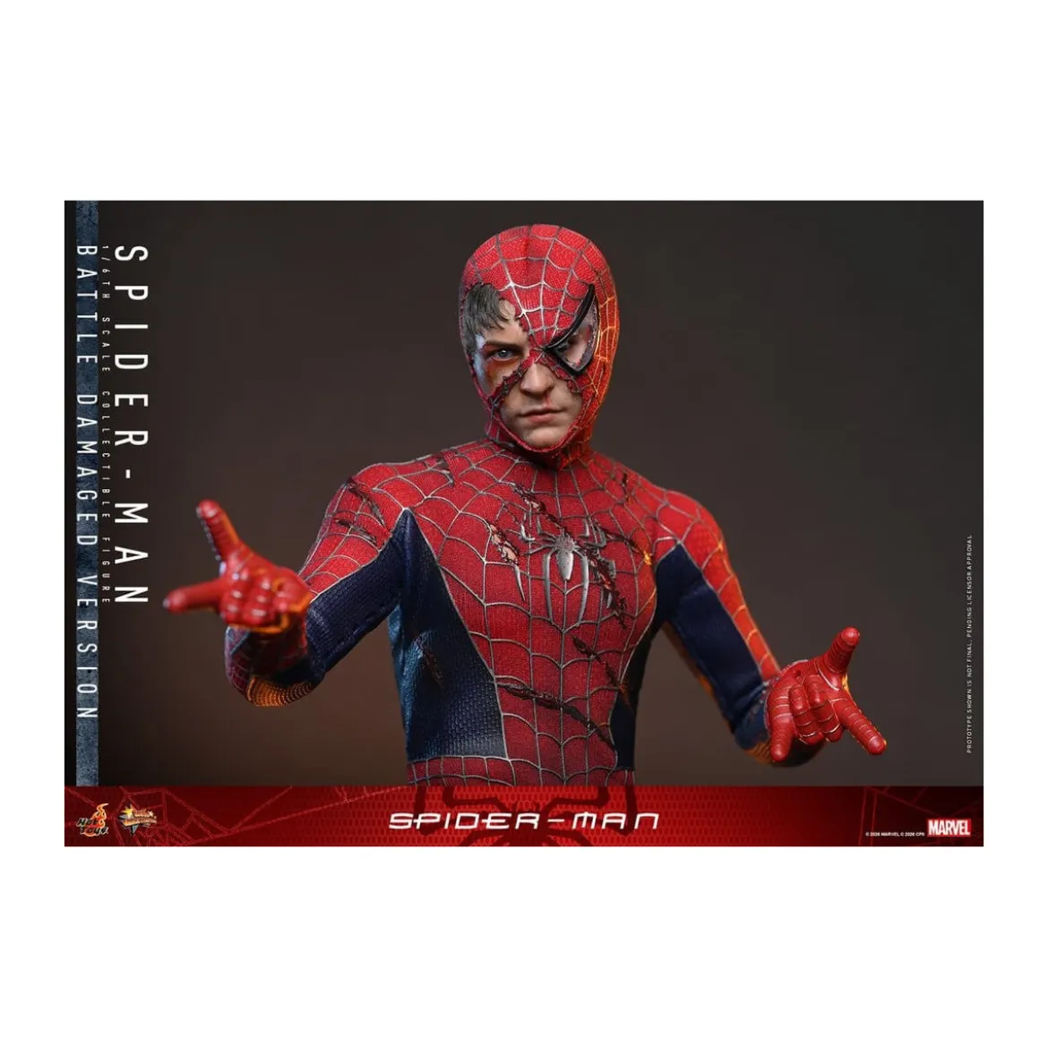 Hot Toys Marvel - Spider-Man (Battle Damaged Version) - Spider-Man (2002) Movie Masterpiece 1/6