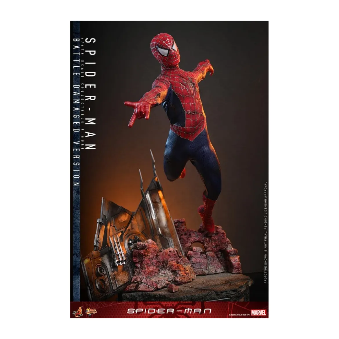 Hot Toys Marvel - Spider-Man (Battle Damaged Version) - Spider-Man (2002) Movie Masterpiece 1/6
