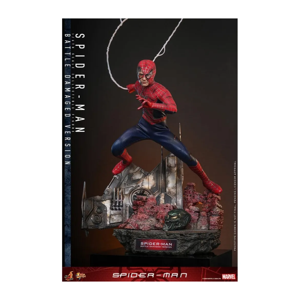 Hot Toys Marvel - Spider-Man (Battle Damaged Version) - Spider-Man (2002) Movie Masterpiece 1/6