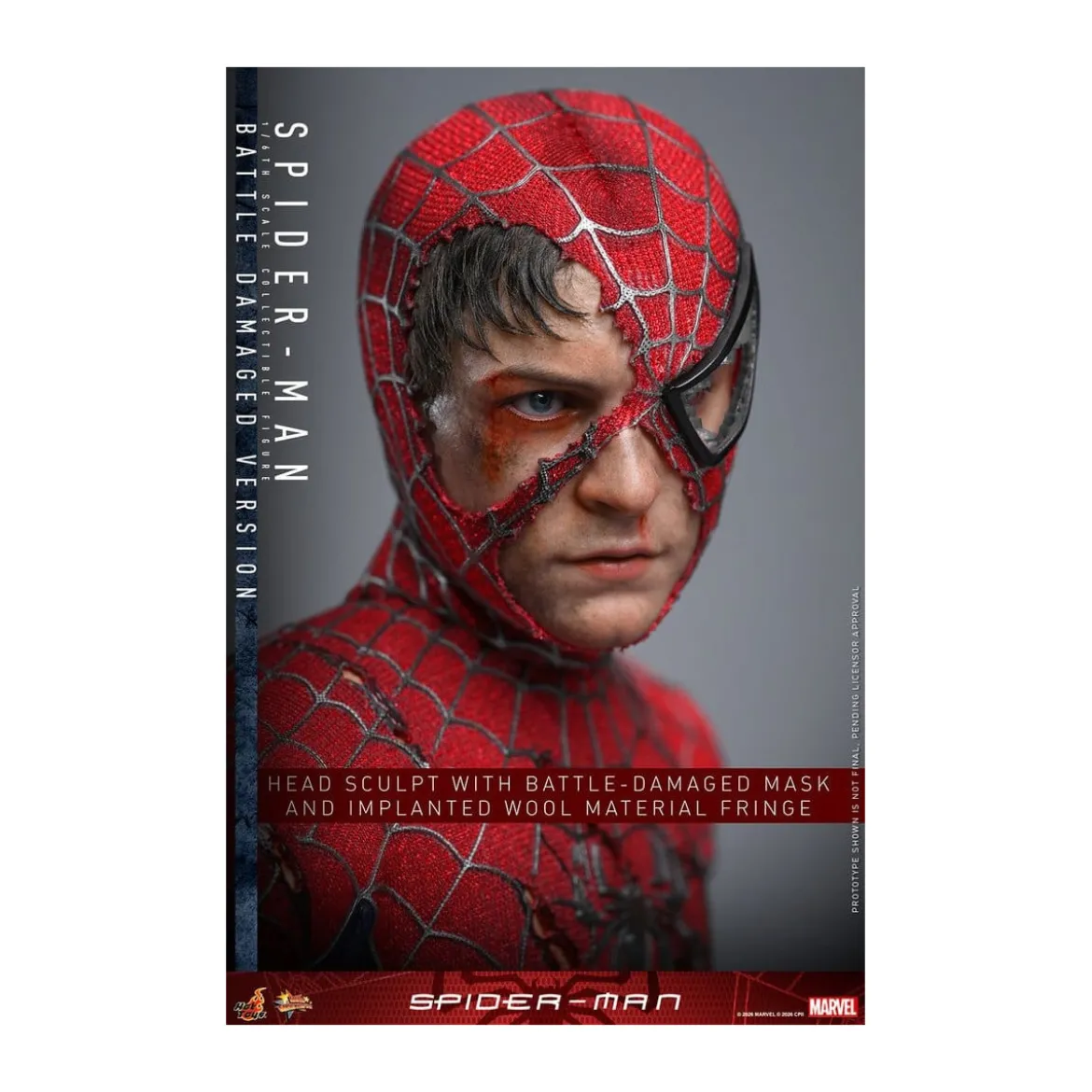 Hot Toys Marvel - Spider-Man (Battle Damaged Version) - Spider-Man (2002) Movie Masterpiece 1/6