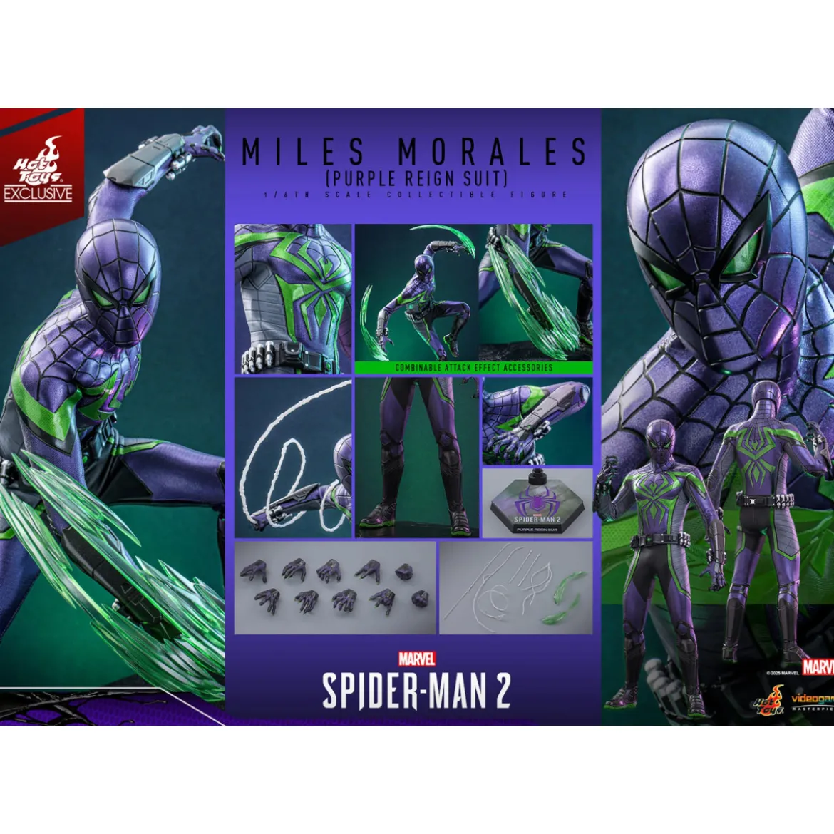 Hot Toys Marvel's Spider-Man 2: Miles Morales (Purple Reign Suit) Video Game Masterpiece 1/6