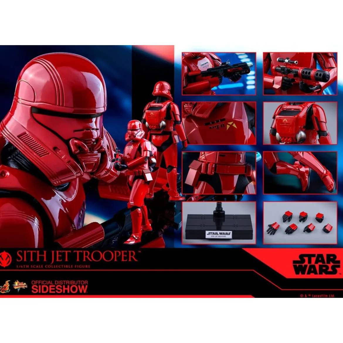 Hot Toys Movie Masterpiece Star Wars - Episode IX - Sith Jet Trooper - 31cm