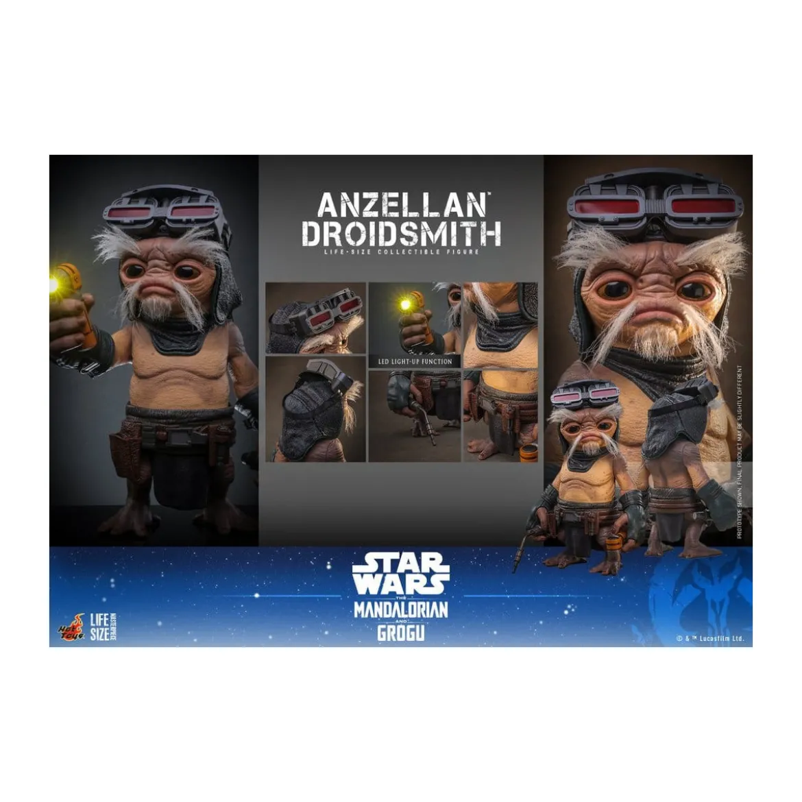 Hot toys Star Wars - Anzellan Droidsmith Life-Size Masterpiece Series - Star Wars: The Mandalorian & Grogu