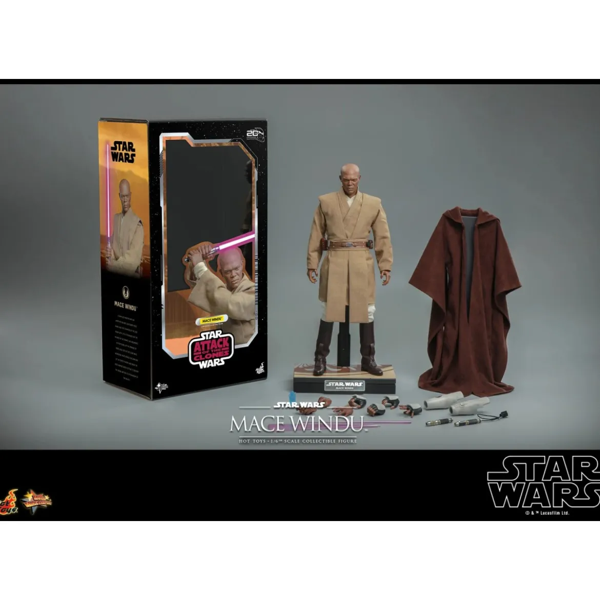 Hot toys - Star Wars Attack of the Clones - Mace Windu 1/6