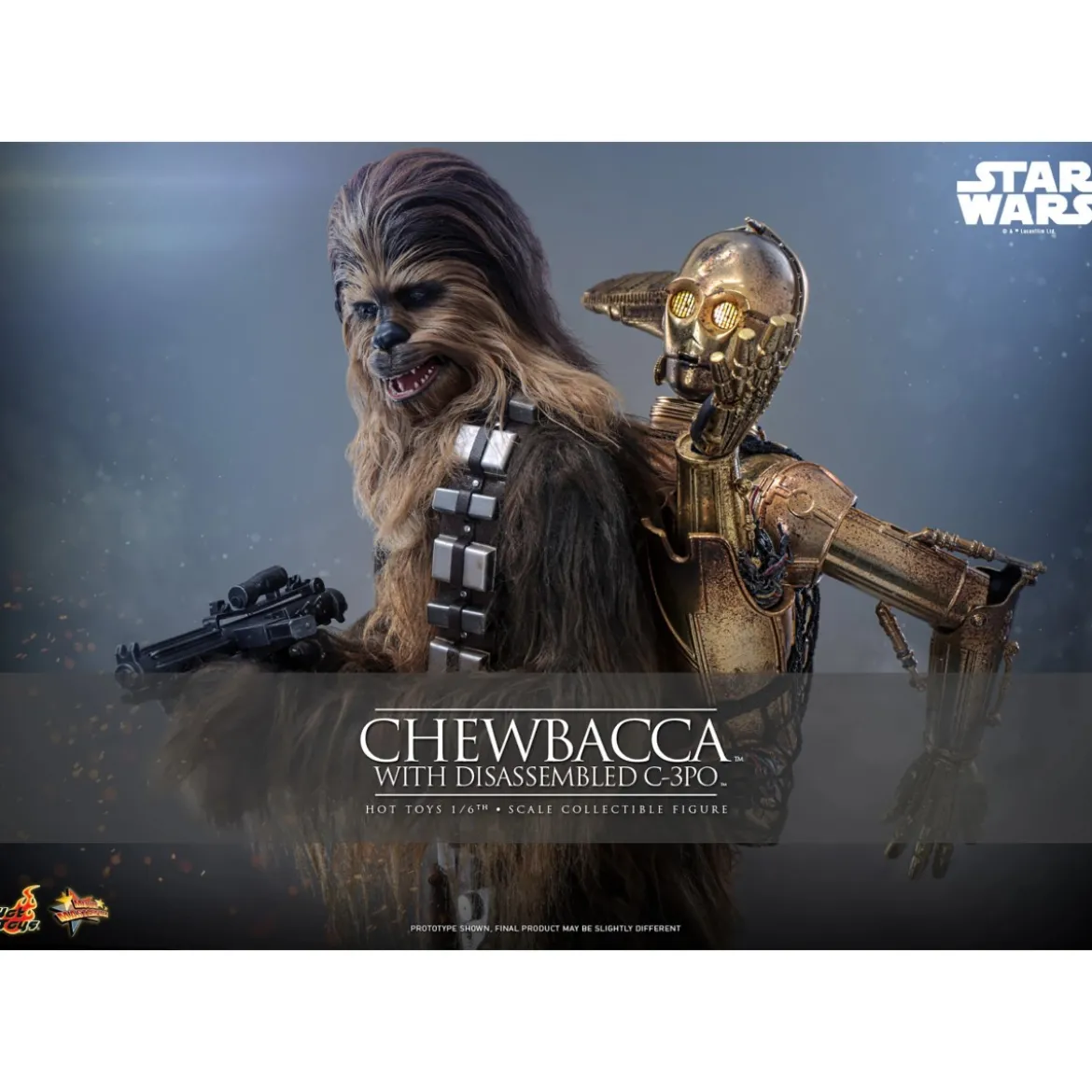 Hot toys Star Wars: Chewbacca with Disassembled C-3PO MMS766 1/6 - The Empire Strikes Back