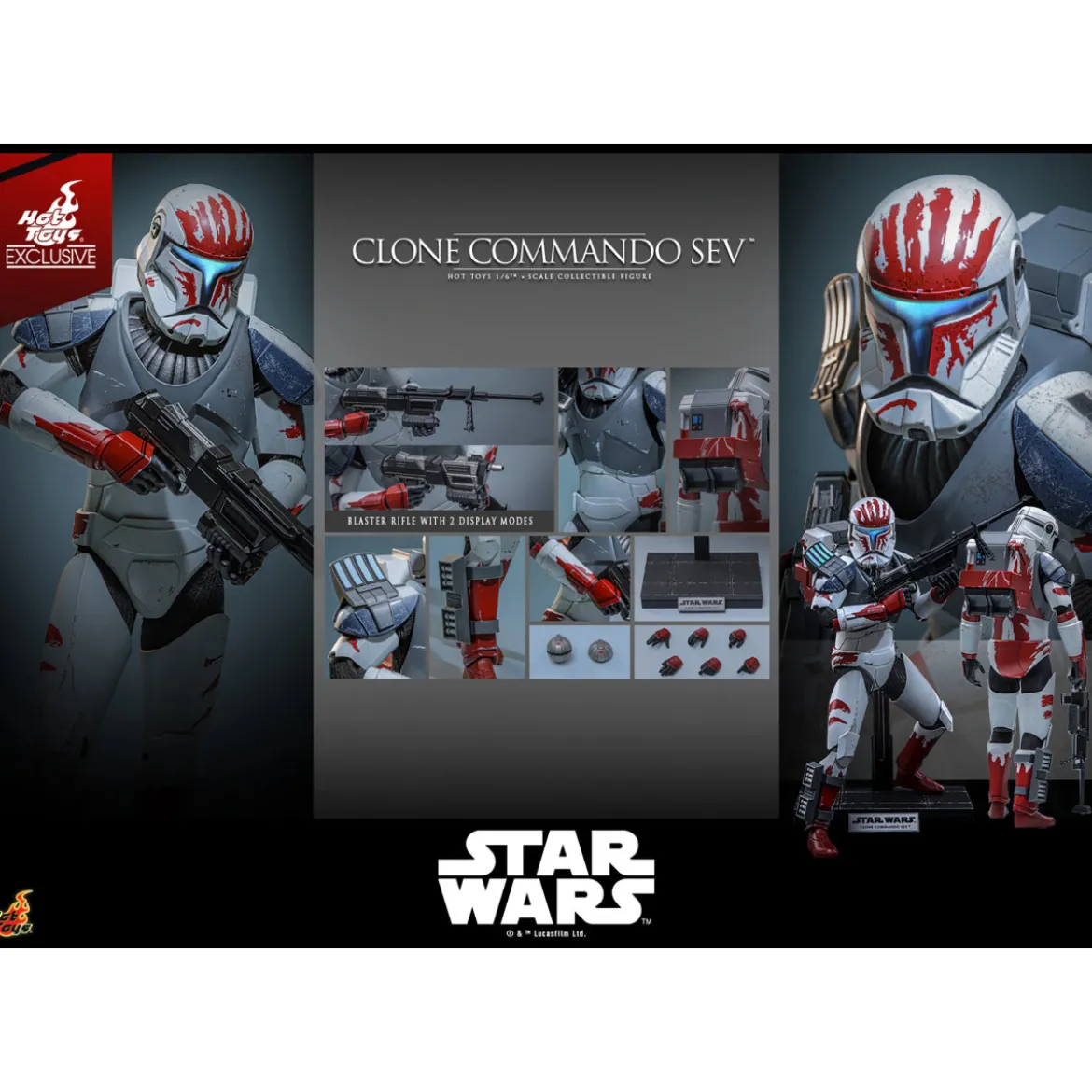 Hot Toys Star Wars - Clone Commando Sev - The Clone Wars 1/6 Hot Toys Exclusive