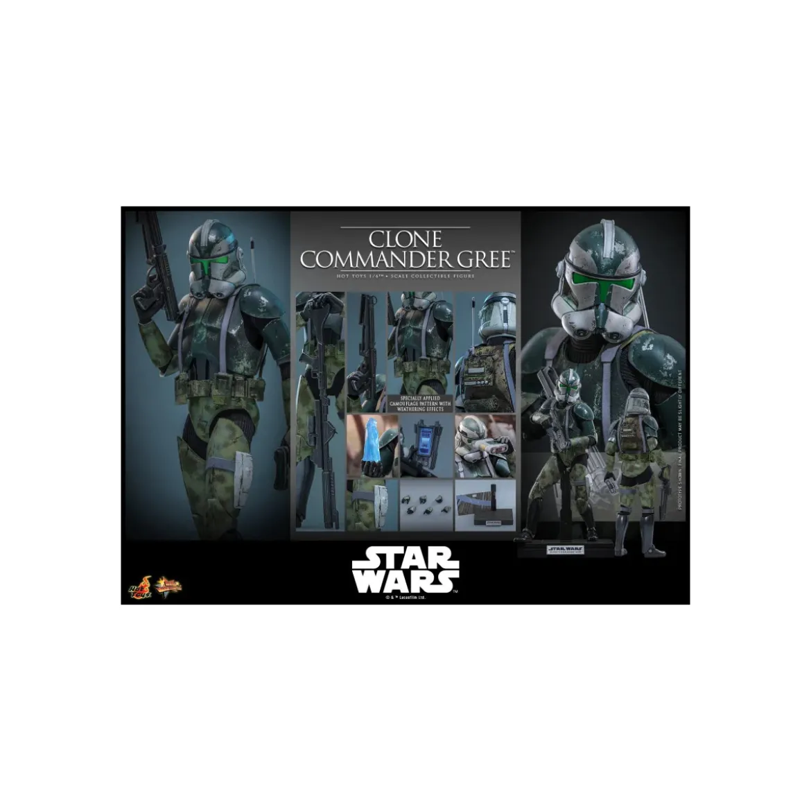 Hot Toys Star Wars - Clone Commander Gree 1/6 MMS877 - Episode III: Revenge of the Sith